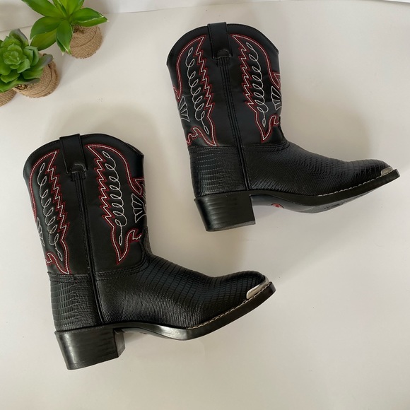 Durango Boots Black Lizard Print Western kids 3 - Picture 8 of 8